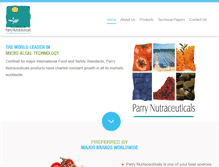 Tablet Screenshot of parrynutraceuticals.com